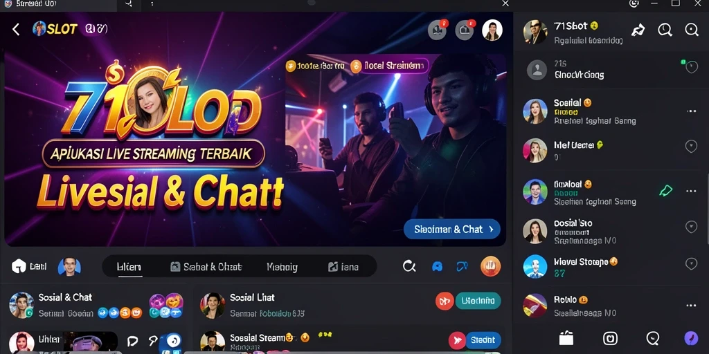 Tampilan antarmuka 171SLOT yang sederhana dan menarik untuk Live Streaming.