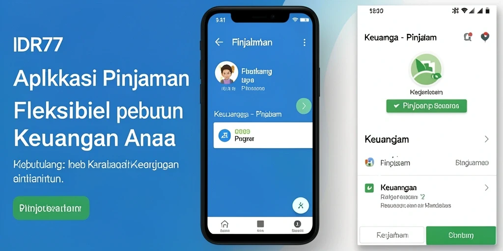 Antarmuka pengguna IDR77 yang sederhana dan fungsional untuk pinjaman.