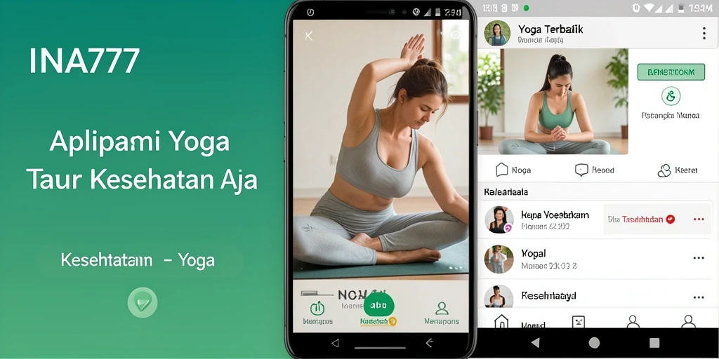 Antarmuka aplikasi INA777 yang menarik dengan panduan Yoga lengkap.