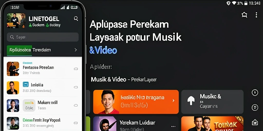 Antarmuka perekam layar LINETOGEL yang user-friendly saat merekam video.