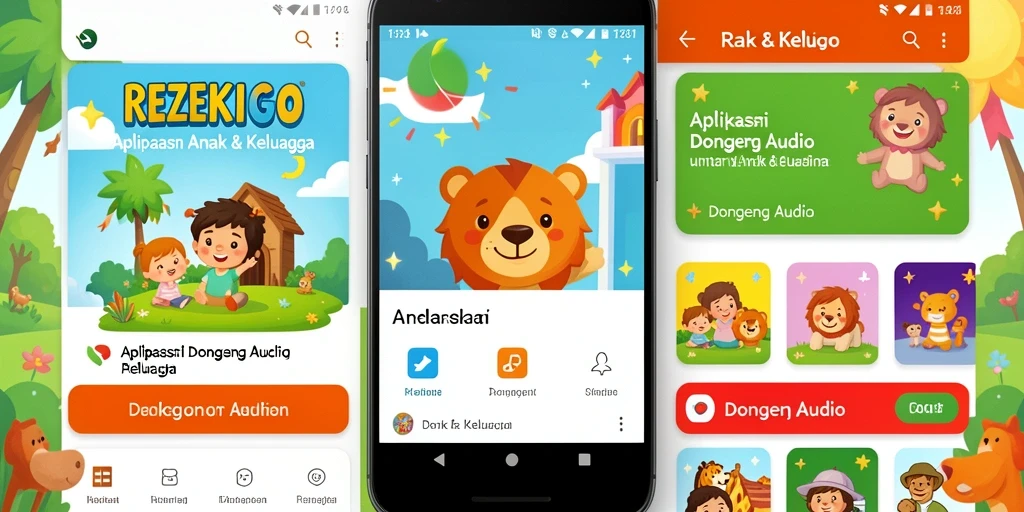 Antarmuka interaktif dan ceria dari aplikasi REZEKIGO.