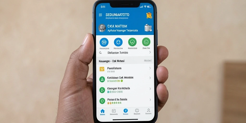 Tampilan antarmuka SEDUNIATOTO yang intuitif dan informatif.
