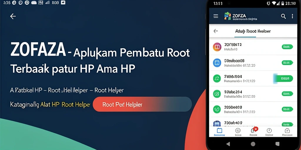 Antarmuka ZOFAZA yang sederhana dan informatif untuk proses rooting.