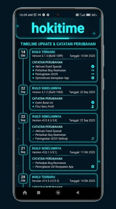 Riwayat Versi aplikasi hokitime untuk Android yang terbaru